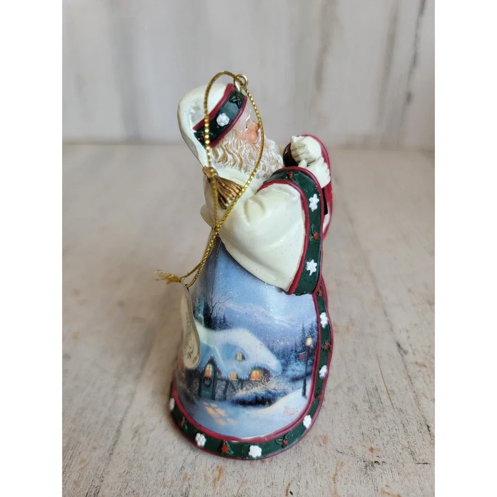 Vintage Thomas Kinkade Santa Claus Dawn Xmas day ornament unique decor